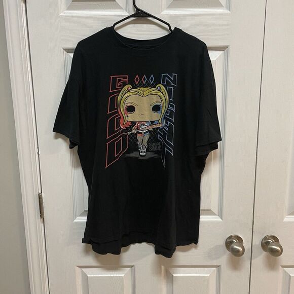 DC Comics Funko Pop Harley Quinn Suicide‎ Squad T-Shirt Men 2XL Short Sleeve Blk - Picture 1 of 4